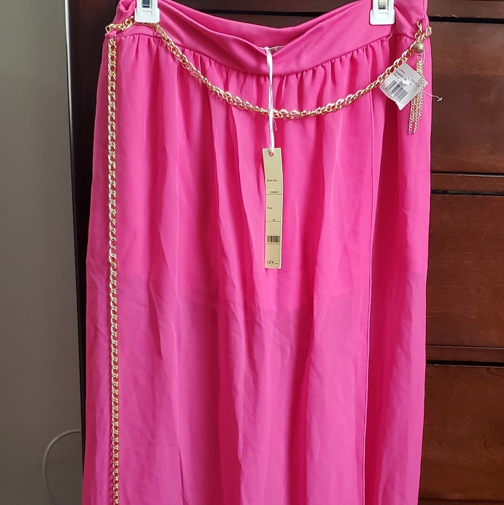 Icy Fashion A line sheer skirt with shorts